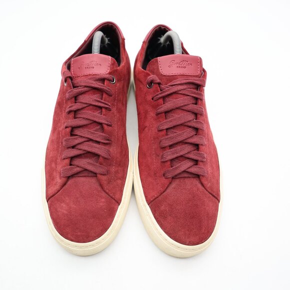 Good Man Brand Edge Men's Size US 10 Low Top Lace Up Sneakers Burgundy Suede - Picture 2 of 10